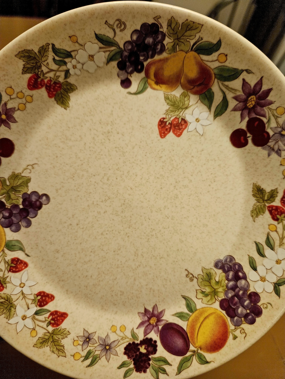 Set of 4 Lenox Temper-Ware Summer Harvest Dessert Plates Vintage Stoneware USA